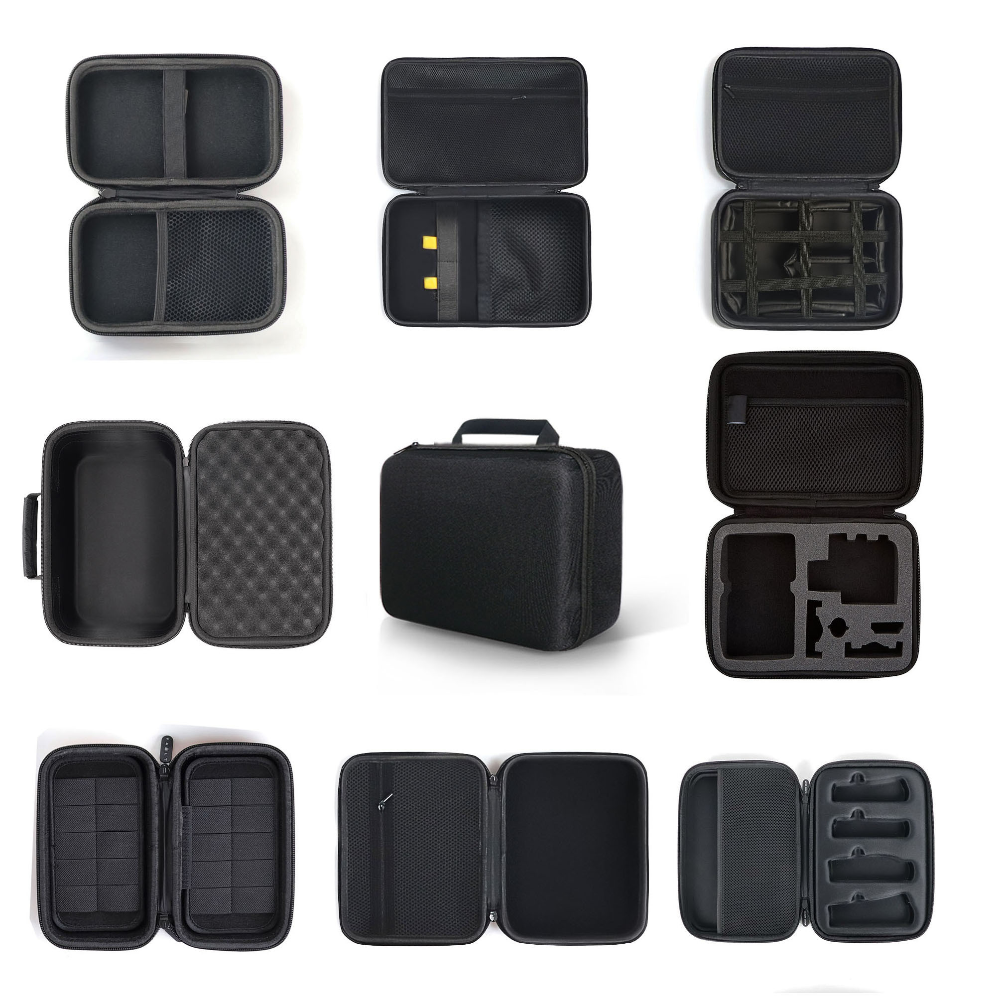 Factory Custom Waterproof Anti-shock Travel Eva Hard Zipper Storage Carry Cases Foam Hard Shell EVA Cases