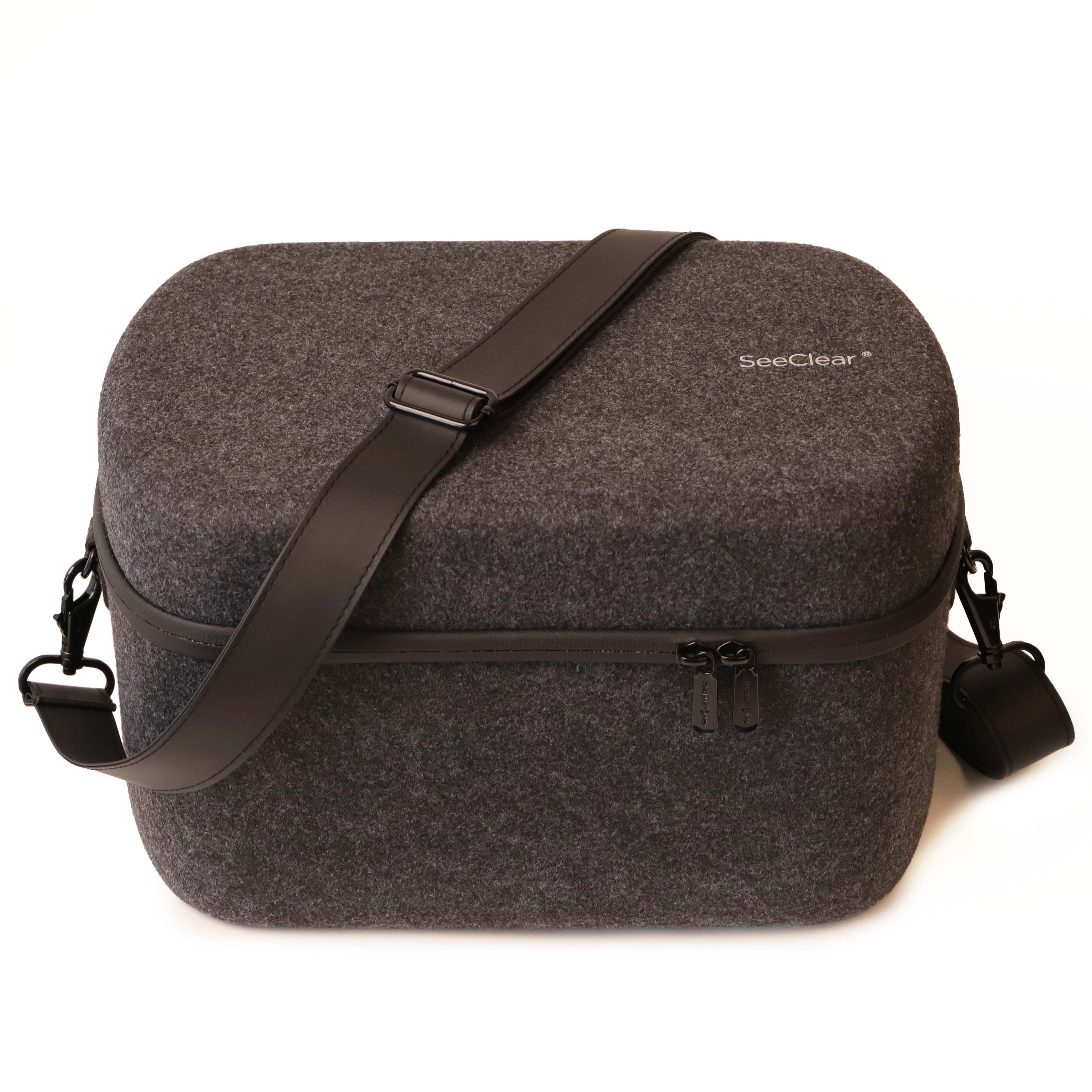 Felt Fabric EVA Box With Metal Logo Headlamps Bag, Dental 2.5/3.5X Surgical Medical Loupes Case