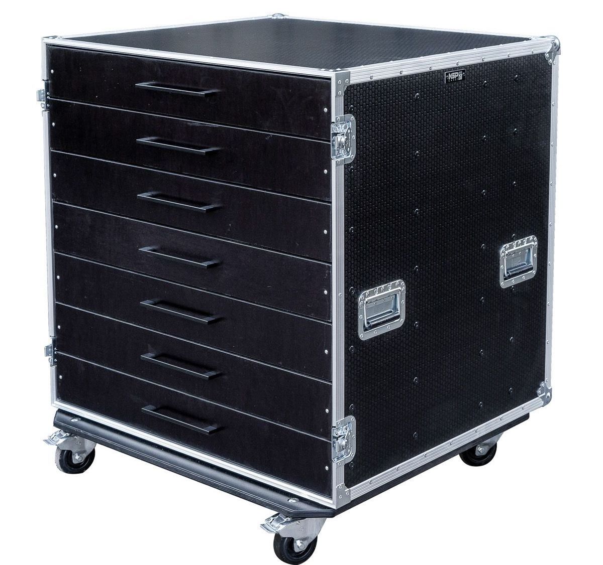 Manufacturer Rolling Flight Aluminum Tool Case with Drawers, Heavy Duty Metal Drawers Case Trolley Box