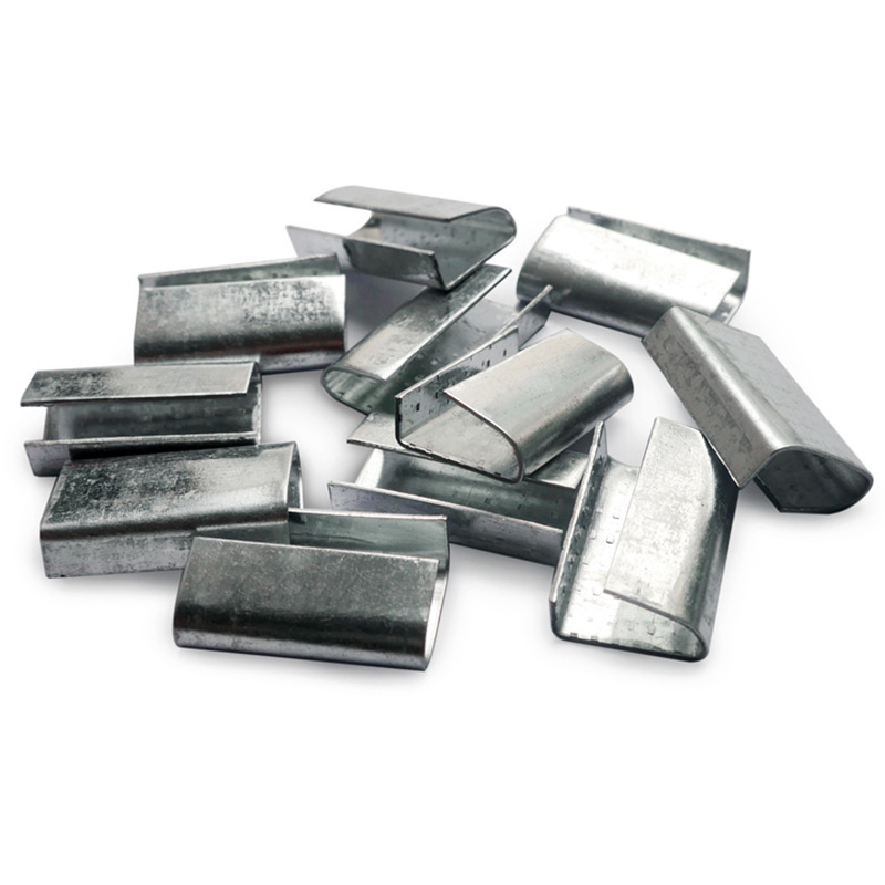 Galvanized PET Strapping Buckles Packing Seals Metal Clip For Strapping Band