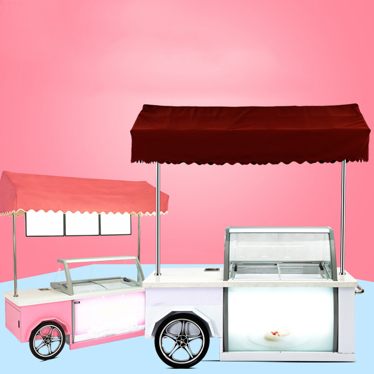 Australia custom solar umbrella tricycle bicycle ice cream cart for sale