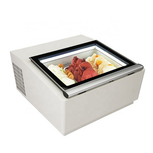 Small Display Refrigerators Counter Top Showcase Mini Ice Cream Display Freezer