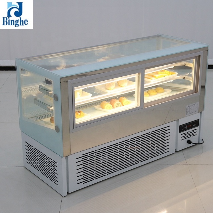 wholesale chocolate display case bakery display counter multi deck chiller refrigerated cake display cabinet