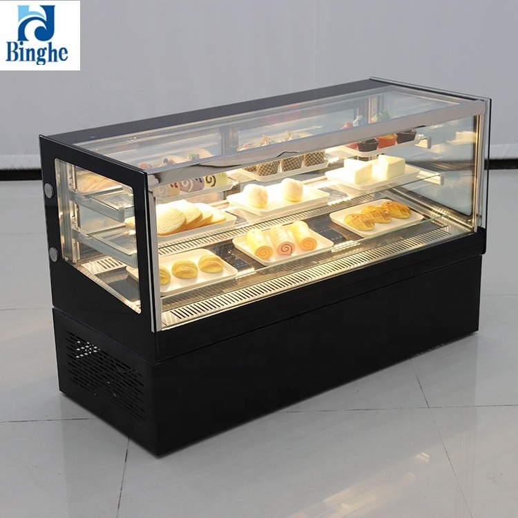 wholesale chocolate display case bakery display counter multi deck chiller refrigerated cake display cabinet