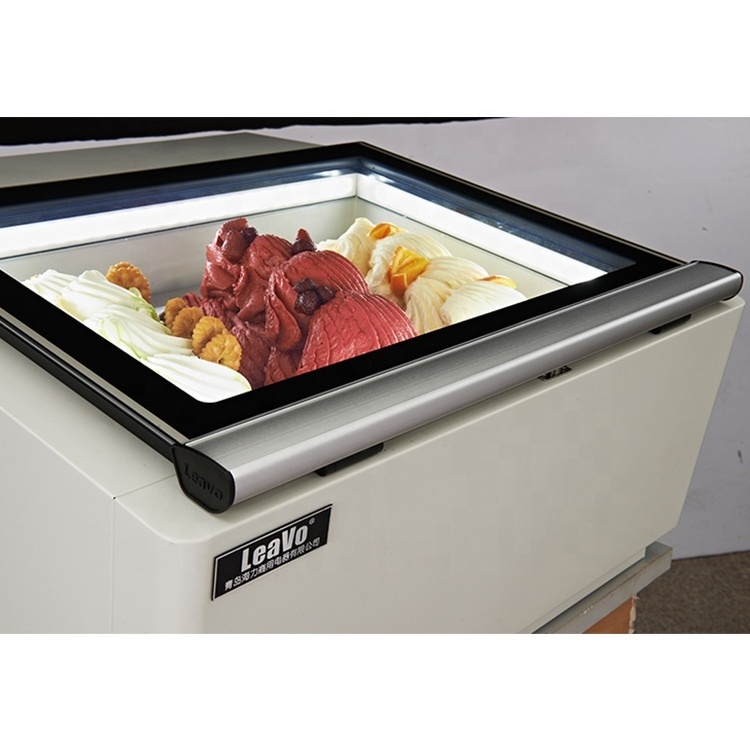 Small Display Refrigerators Counter Top Showcase Mini Ice Cream Display Freezer