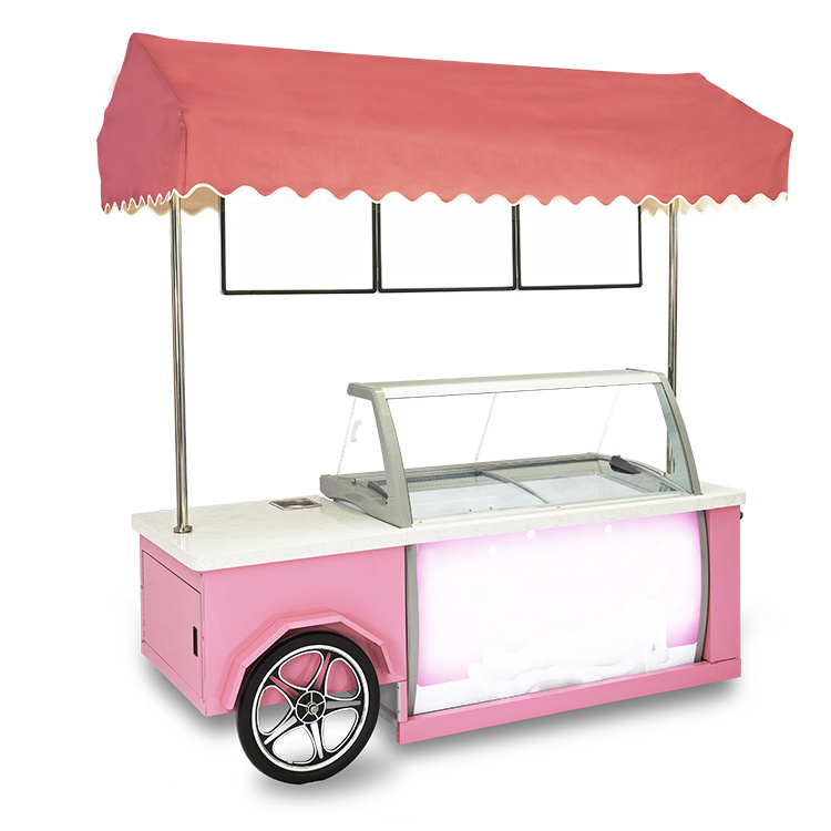 Australia custom solar umbrella tricycle bicycle ice cream cart for sale