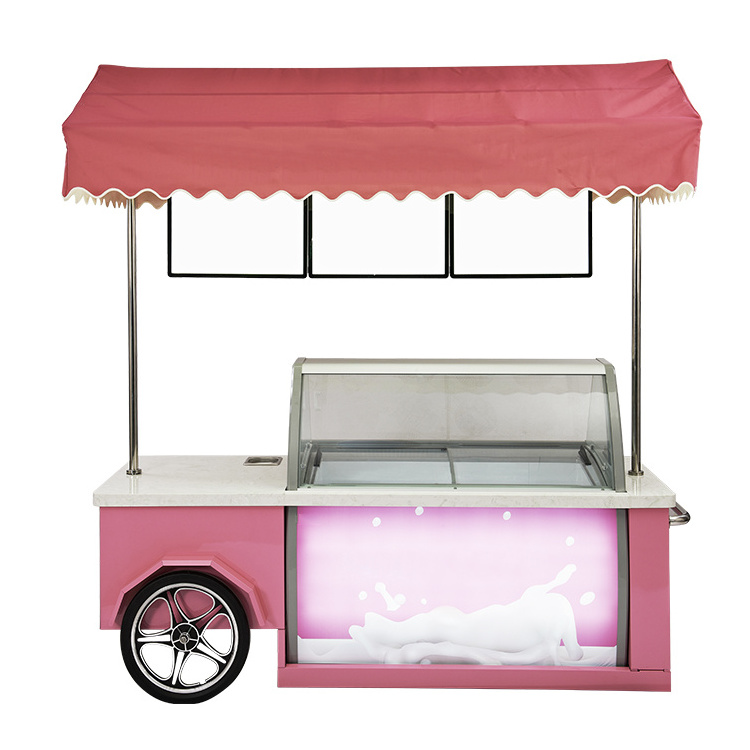 Australia custom solar umbrella tricycle bicycle ice cream cart for sale