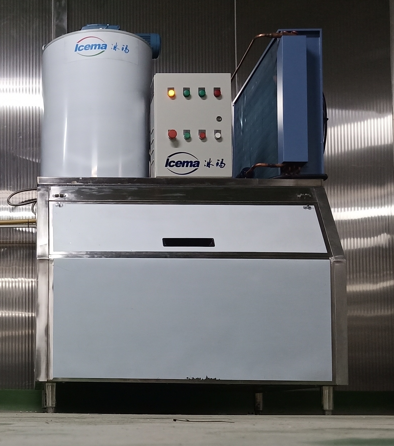 Hot Sale Commercial Flake Ice Making Machine 0.5T Per Day Snow Flake Ice Maker For Fish Food Processing