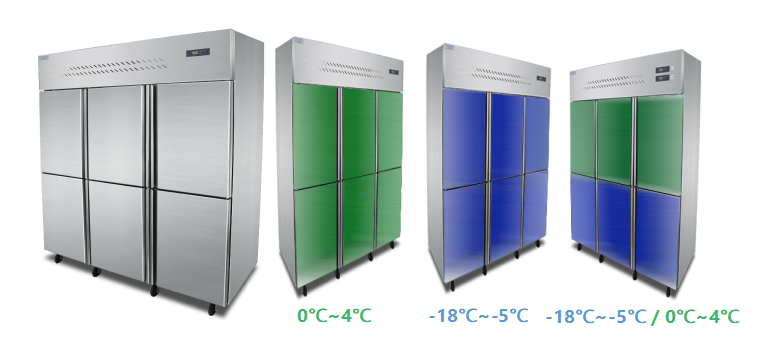 2022 Manufacturer Commercial Refrigerator 1350L Freezer and Chiller Stainless Steel Refrigerator