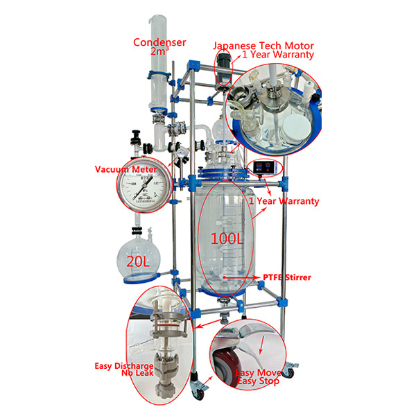 Reaction vessel,chemical mixing reactors oil water separator fractional distillation essential oil extraction equipment