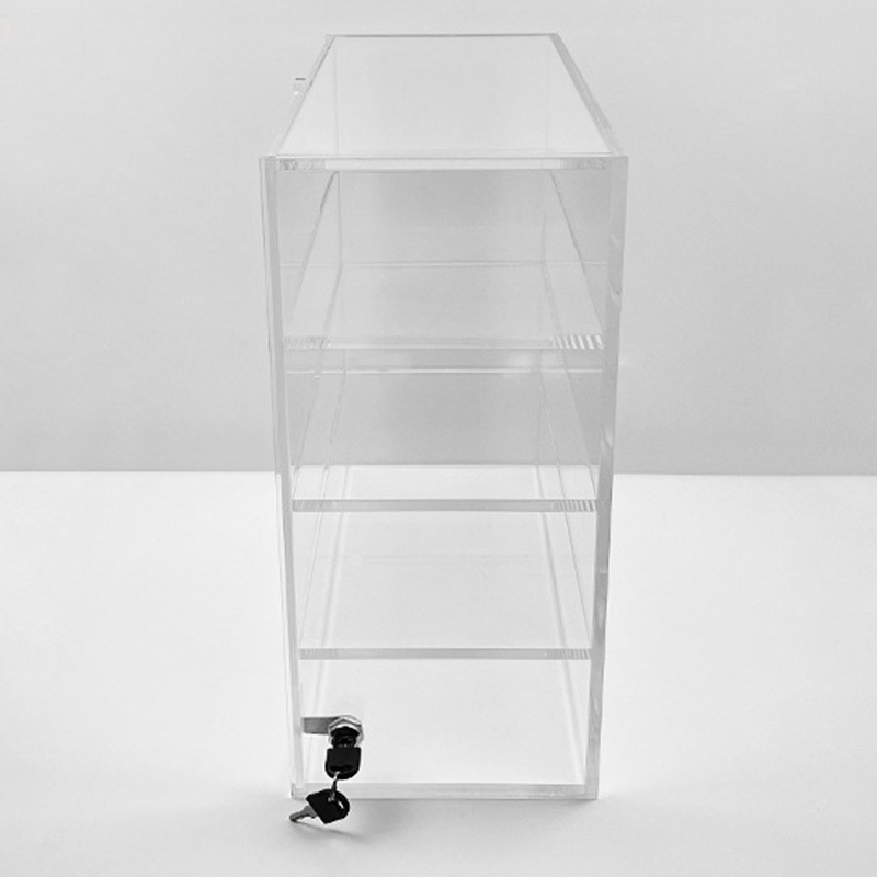 Custom Logo acrylic display cabinet Organizer multi-layer Clear transparent acrylic Storage display Case with lock