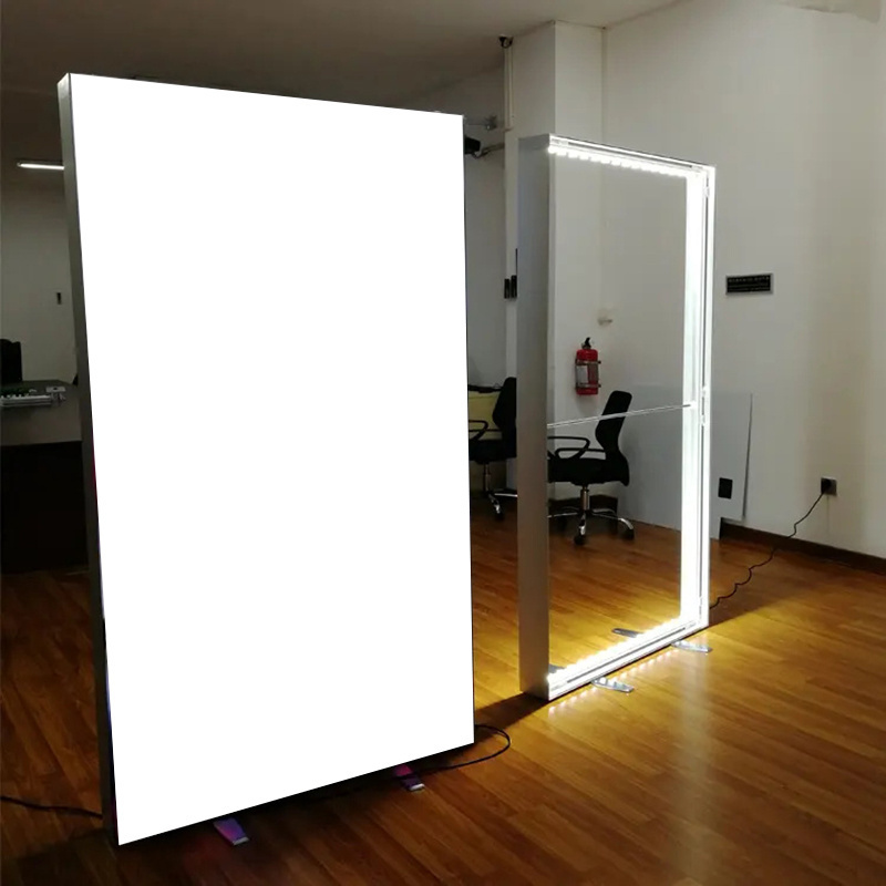 led poster frame Standing Advertising lightbox double side Seg Fabric light box