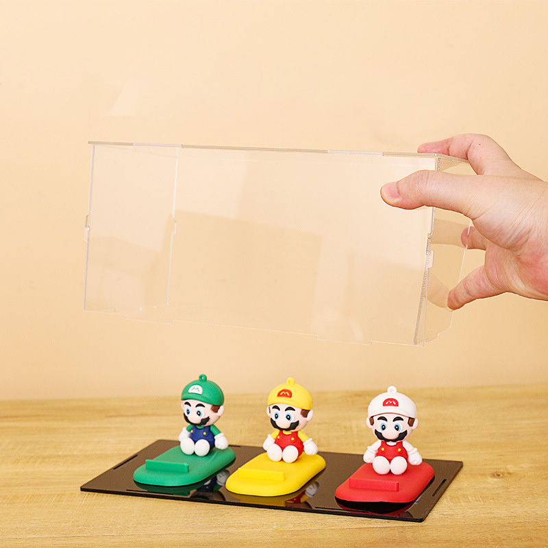 High Quality Custom Plexiglass Assemble Clear Acrylic Rectangle Display Gift Box With Bottom Acrylic Base