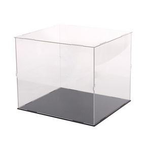 High Quality Custom Plexiglass Assemble Clear Acrylic Rectangle Display Gift Box With Bottom Acrylic Base