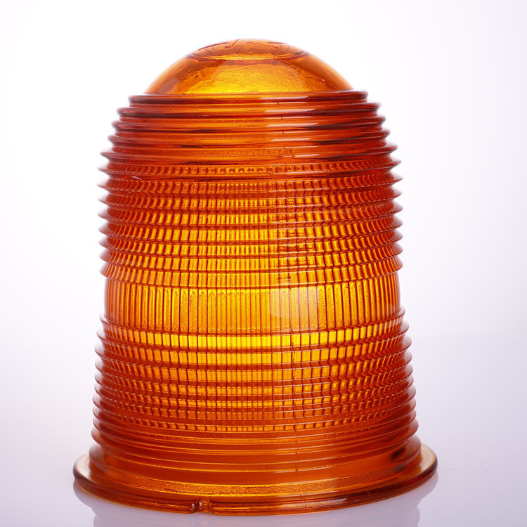 Glass Dome Cover Orange Color Industrial Traffic Light Glass Led Wall Lamp Shade Street Lamp Cover