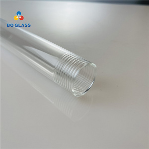 Sight Glass Pipe Lighting Use Clear Borosilicate Glass Tube With Thread