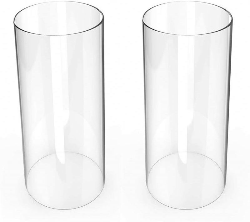 Bottomless Cylinder Open Ended Glass Hurricane Candleholder Tube Shade Multiple Size Choices Open Flame Candle Chimney Tube Cove