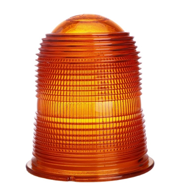 Glass Dome Cover Orange Color Industrial Traffic Light Glass Led Wall Lamp Shade Street Lamp Cover