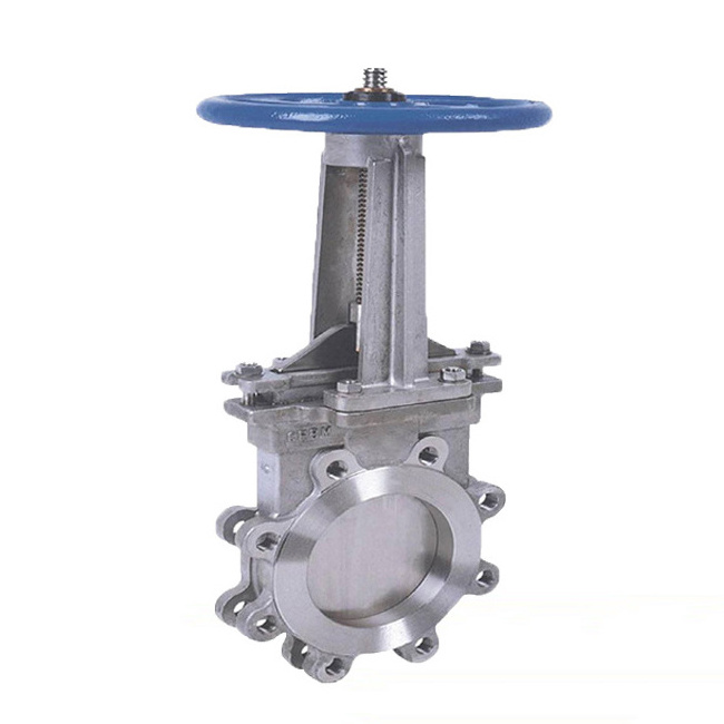 Wholesale Lug Type Knife Gate Valve  Dn100 Cast Steel WCB Flanged Manual Slurry Knife Gate Valve