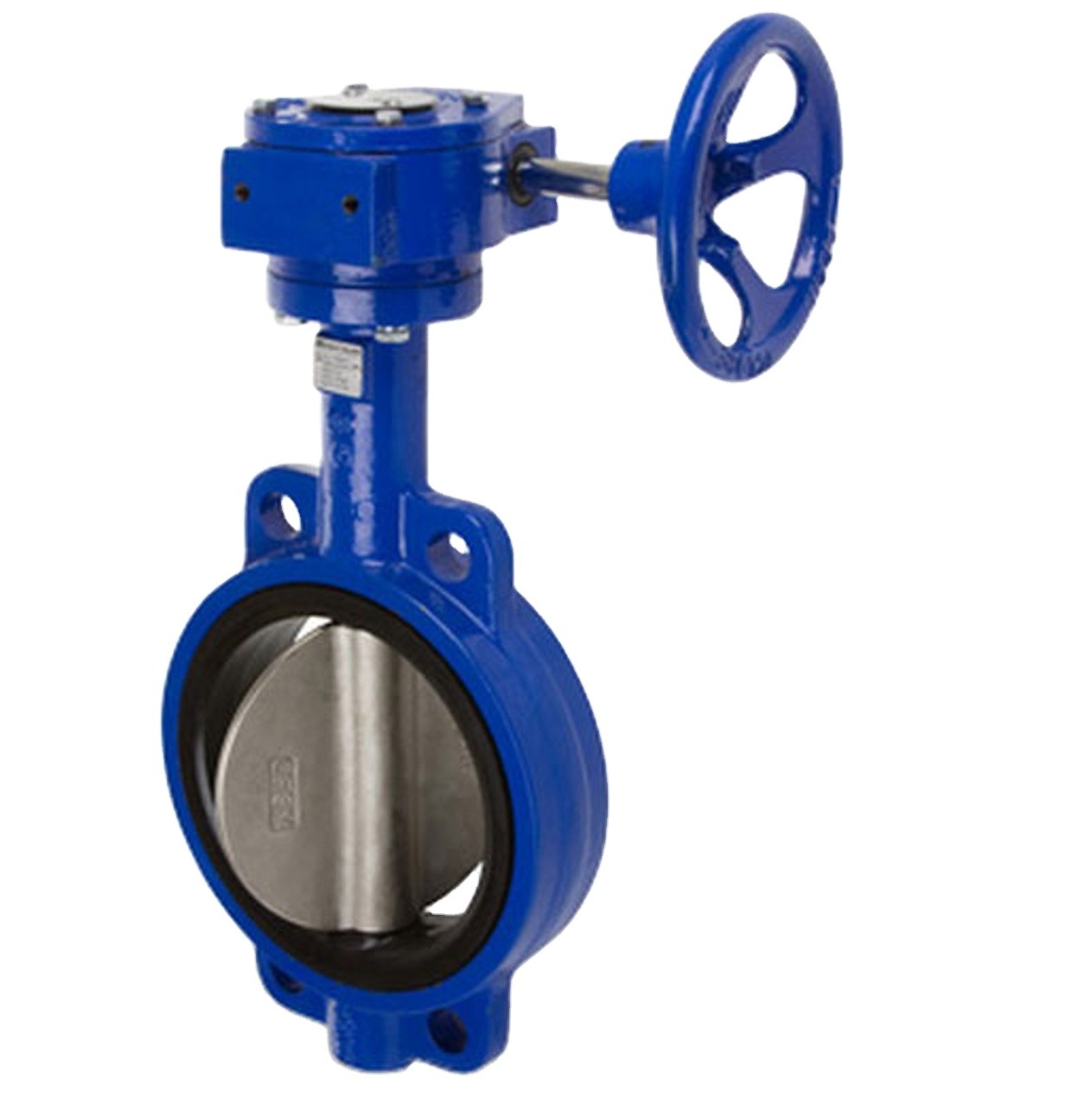 Ductile Cast Iron Wafer Style Butterfly Valves with Gear Operator