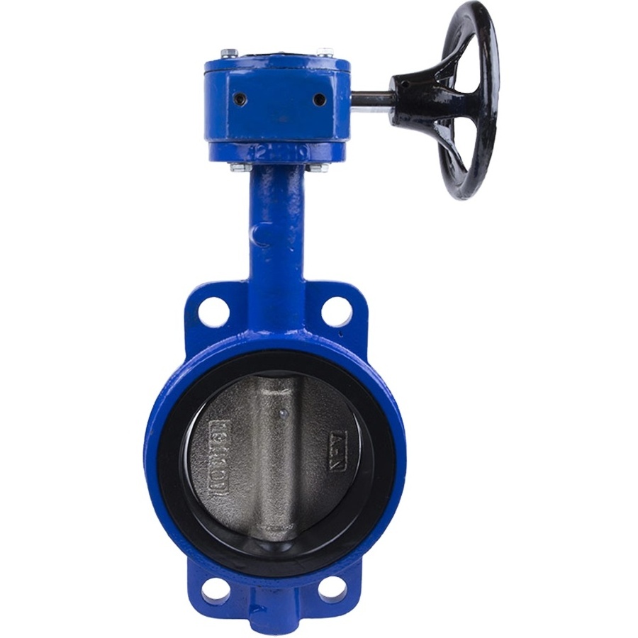 Ductile Cast Iron Wafer Style Butterfly Valves with Gear Operator