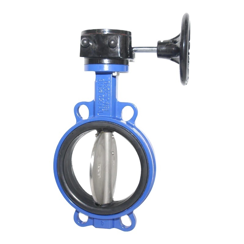 Ductile Cast Iron Wafer Style Butterfly Valves with Gear Operator