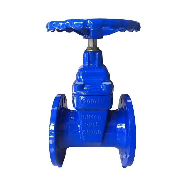 PN16 Z45X Manual Gate Valve Flange Type Soft Connection Rising Stem Slide Cast Iron Sluice Gate Valve