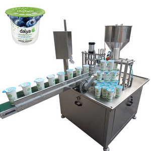 High Performance Automatic Rotary Yogurt Cup Filler and Sealer Machine