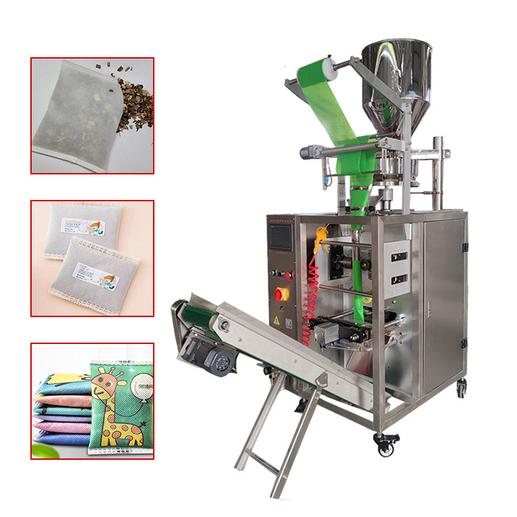 Easy To Operate Tea Bag Edge Sealing Automatic Pyramid Non-Woven Bag Packaging Machine For Small Business