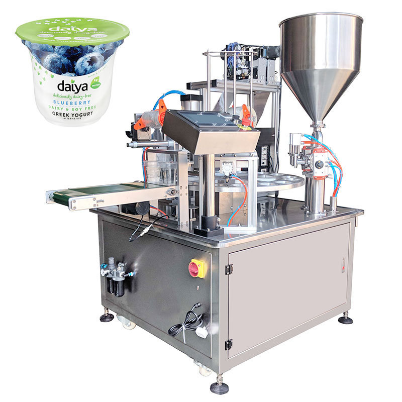 Fully Automatic Rotary Yogurt Cup Filling and Sealing Machine