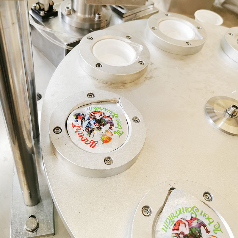 Fully Automatic Rotary Yogurt Cup Filling and Sealing Machine