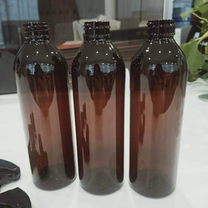 High Quality Amber  8oz 250ml shampoo round bottle with Disc Cap and Seals