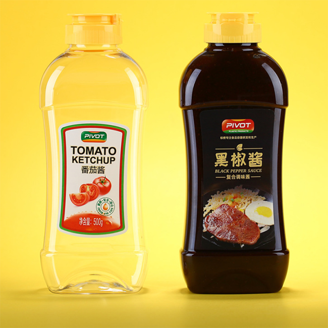 High Quality Squeeze Bottle Plastic Ketchup Bottle Salad Dressing Sauce Bottle