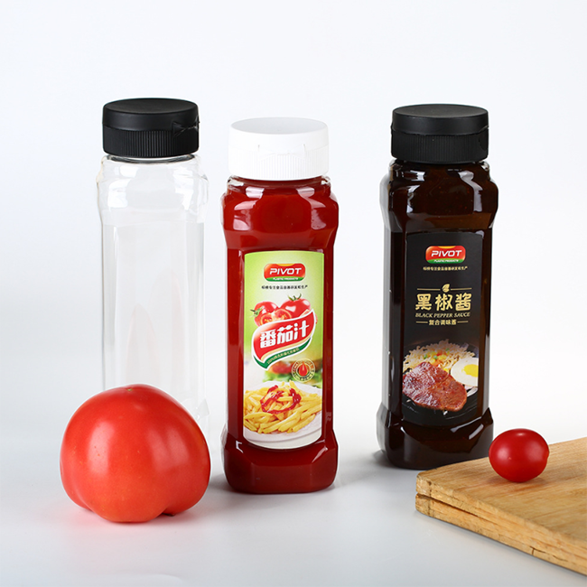 High Quality Squeeze Bottle Plastic Ketchup Bottle Salad Dressing Sauce Bottle