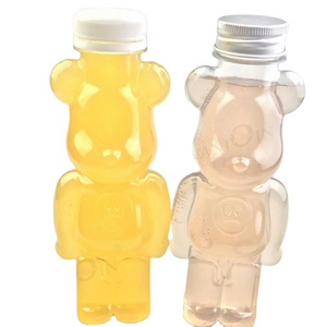 Free Sample 500ml cute bear animal transparent shape summer milk tea juice plastic bottles from Vanjoin