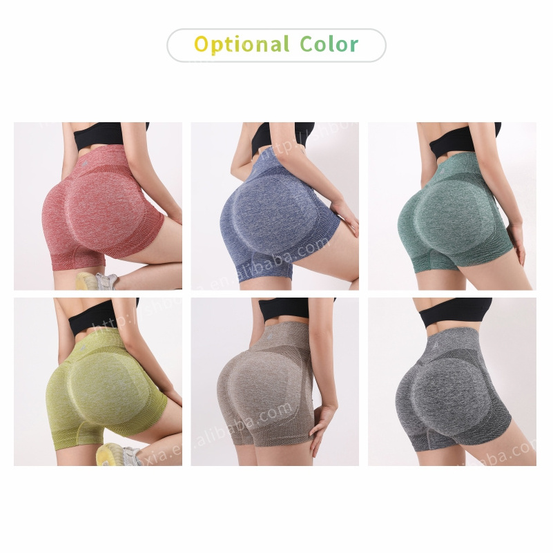 Custom Sexy Ass Womans Seamless Butt Pants Workout Gym Scrunch Butt High Waist Yoga Shorts Trainer Sport Yoga Leggings