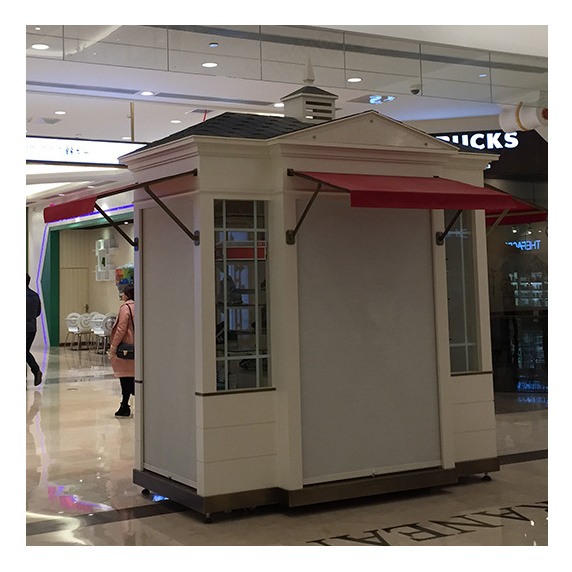 Hot high-end retail carts Wooden shopping center retail kiosks