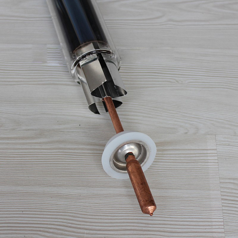 solar collector part of three target tube with copper heat pipe unit set