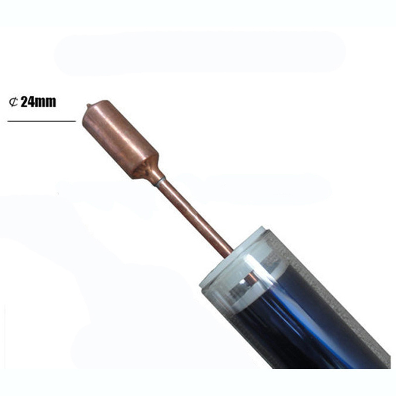 solar collector part of three target tube with copper heat pipe unit set