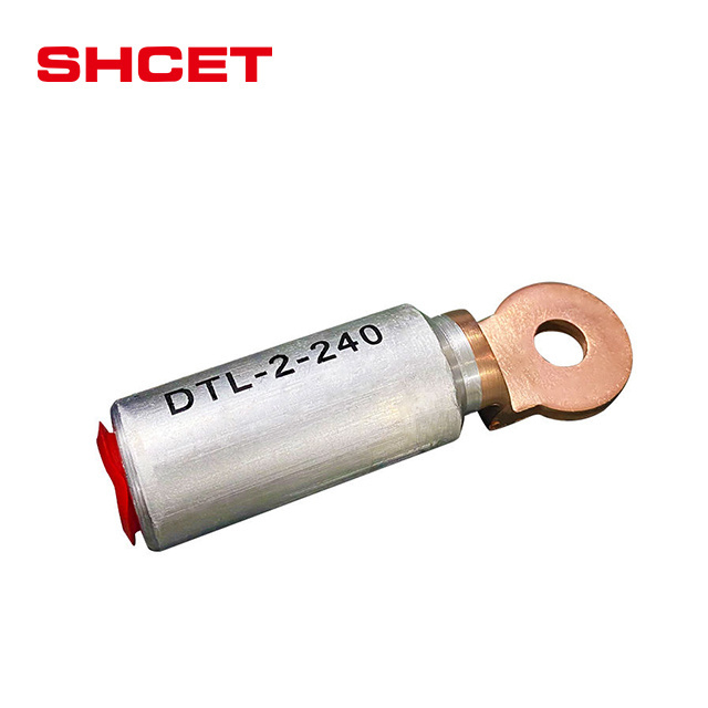 Bimetal Cable Lugs DTL-5 Copper Aluminium Cable Connector Male Terminal Lug Bimetal Bimetallic Lugs