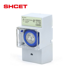 Top SUL181h Mechanical time Timer relay Switch with 30 Minutes 24 Hours AC 110V 240V 15A Din Rail type price from SHCET