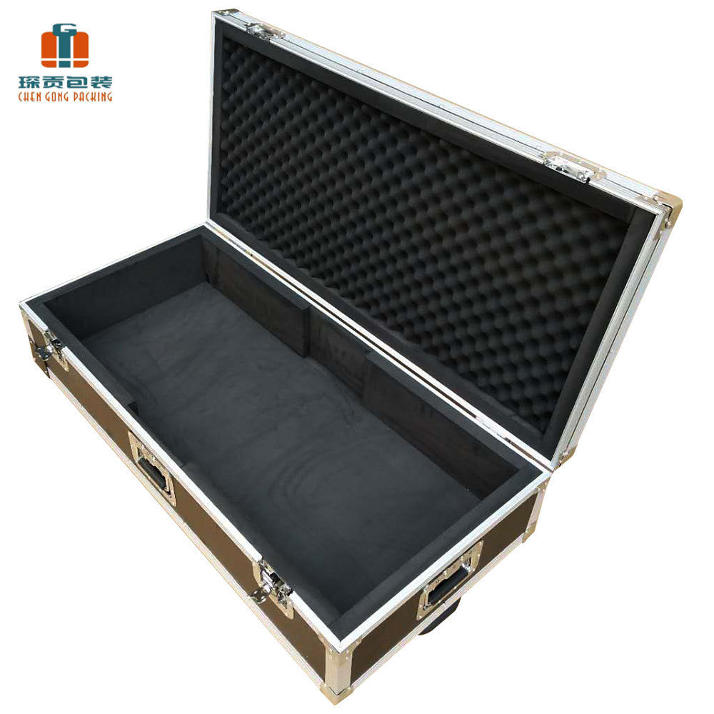 Customize-size Portable Aluminum Guitar or Keyboard  Flight Case With Wheels