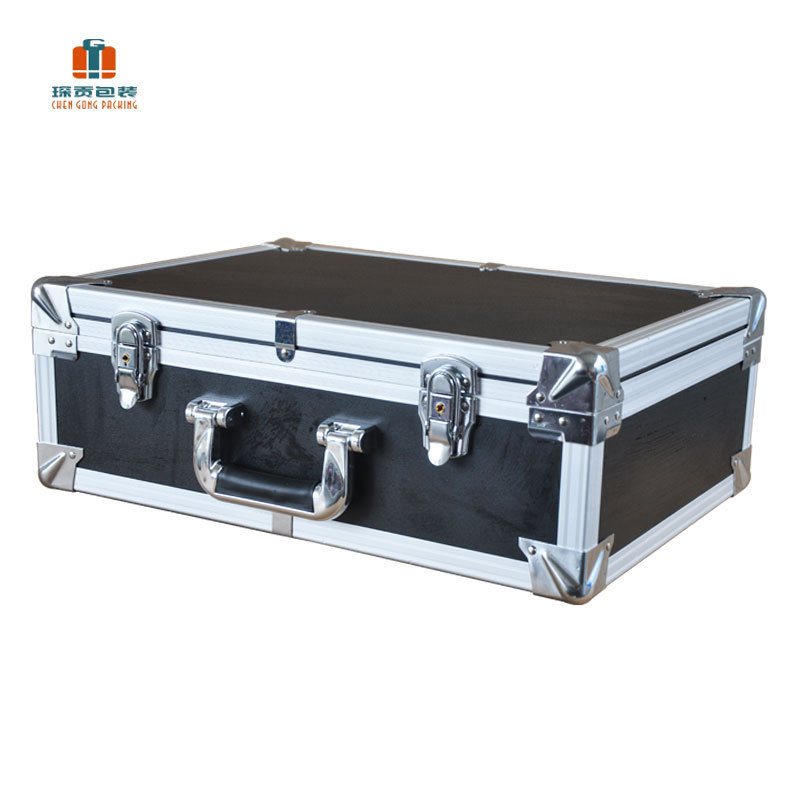 Hard Aluminium Flight Case Foam Camera or DVD Photography Carry Storage Case with foam