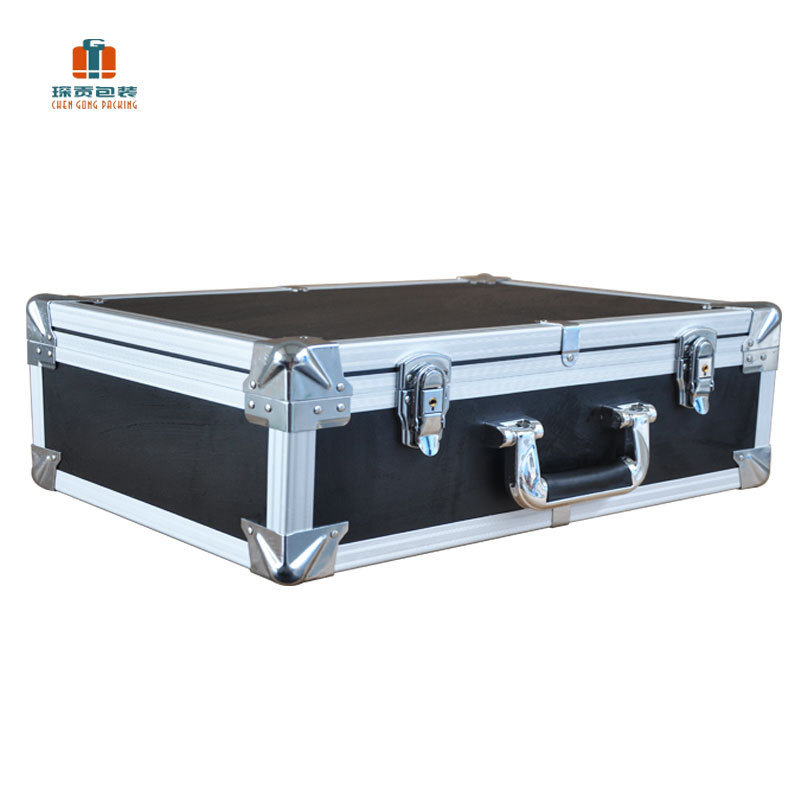 Hard Aluminium Flight Case Foam Camera or DVD Photography Carry Storage Case with foam