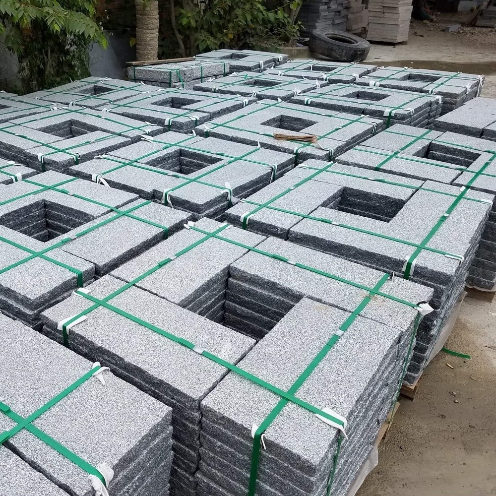 Natural Split Dark Grey Granite Cobblestone/Cube Stone for Paving