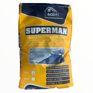 Outdoor Construction Super Man Tile Adhesive 25KG Polymer Modified White Cement Based Vietnam Origin Exporting