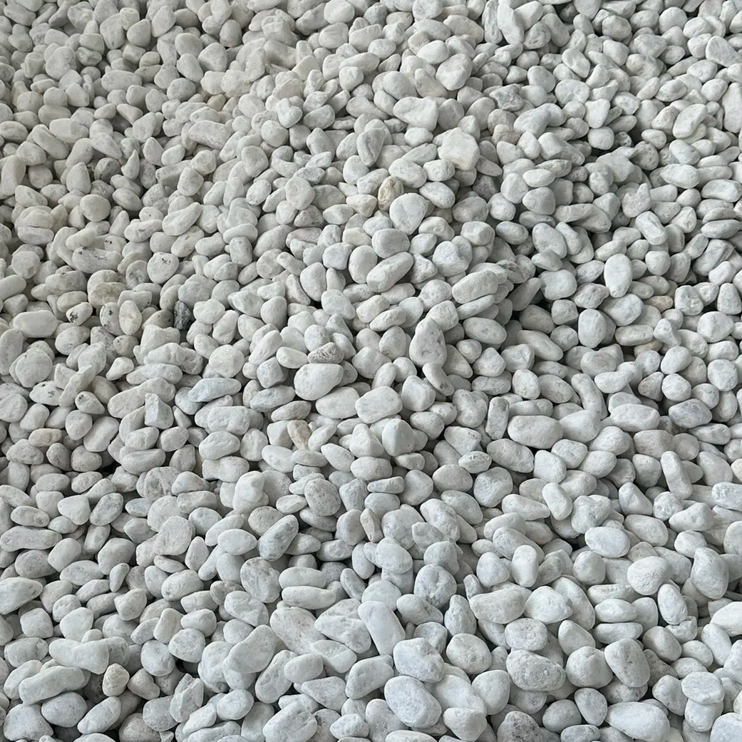 Whole Sale Best Price White Pebbles Stone Decoration Landscaping Super White Salt White Gravel Marble Stone Vietnam Origin Stone