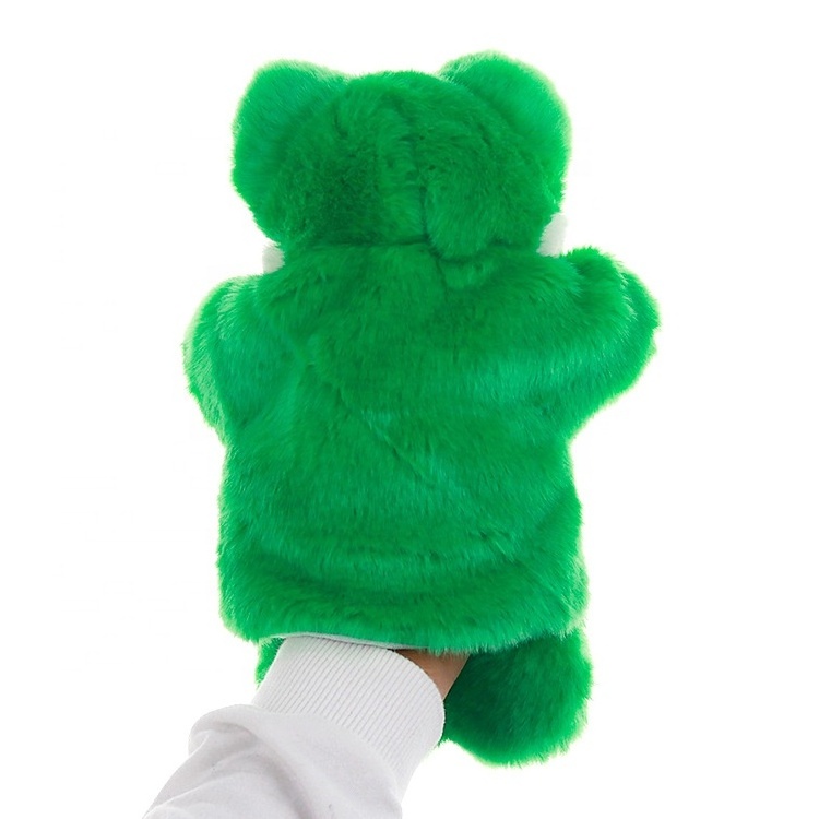 Plush Creative Hand Puppets Green Frog Puppet