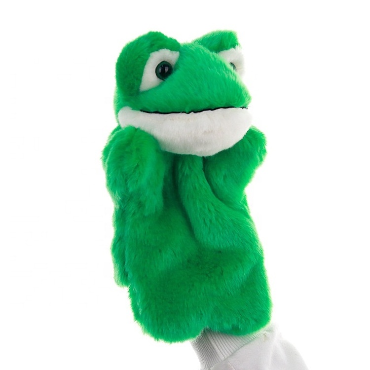 Plush Creative Hand Puppets Green Frog Puppet