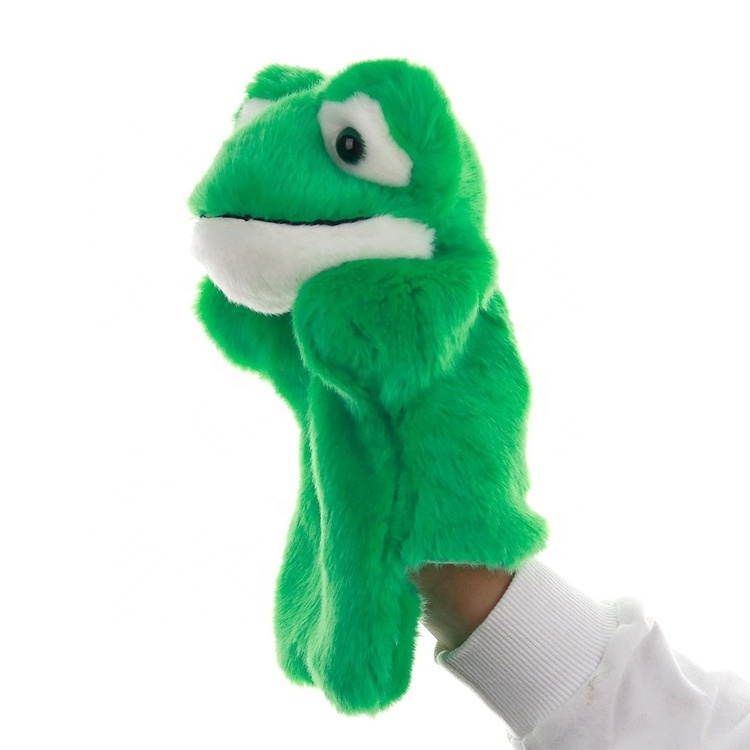 Plush Creative Hand Puppets Green Frog Puppet